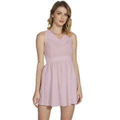 Queen Pink	 - 	sleeveless High Waist Mini Dress