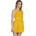 Mikado Yellow	 - 	Sleeveless High Waist Mini Dress View3