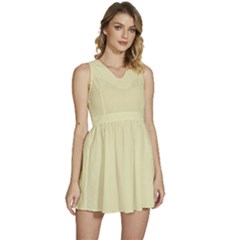 Pale Spring Bud	 - 	sleeveless High Waist Mini Dress by ColorfulDresses