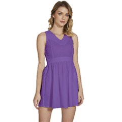 Royal Purple	 - 	sleeveless High Waist Mini Dress by ColorfulDresses