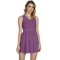 Sparkling Grape Purple	 - 	sleeveless High Waist Mini Dress by ColorfulDresses