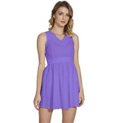 Sweet Crocus Purple	 - 	sleeveless High Waist Mini Dress by ColorfulDresses