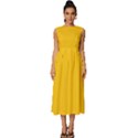 Mikado Yellow	 - 	Sleeveless Round Neck Midi Dress View1