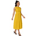 Mikado Yellow	 - 	Sleeveless Round Neck Midi Dress View3