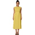 Naples Yellow	 - 	Sleeveless Round Neck Midi Dress View1