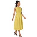 Naples Yellow	 - 	Sleeveless Round Neck Midi Dress View3