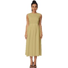 Sand Castle	 - 	sleeveless Round Neck Midi Dress