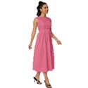 Rouge Pink	 - 	Sleeveless Round Neck Midi Dress View3