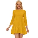 China Yellow	 - 	Long Sleeve Babydoll Dress View1