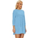 Baby Blue	 - 	Long Sleeve Babydoll Dress View3