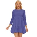 Blue Iris	 - 	Long Sleeve Babydoll Dress View1