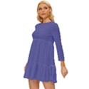 Blue Iris	 - 	Long Sleeve Babydoll Dress View2