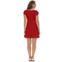 Crimson Red	 - 	Short Sleeve Tiered Mini Dress View4