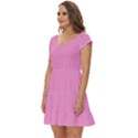 Soft Pink	 - 	Short Sleeve Tiered Mini Dress View2