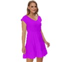 Psychedelic Purple	 - 	Short Sleeve Tiered Mini Dress View3