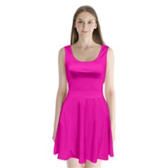 Hollywood Cerise	 - 	split Back Mini Dress by ColorfulDresses