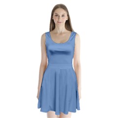 Provence Blue	 - 	split Back Mini Dress by ColorfulDresses