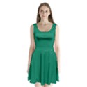 Spanish Viridian Green	 - 	Split Back Mini Dress View1