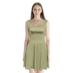 Weeping Willow Green	 - 	split Back Mini Dress by ColorfulDresses