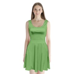 Bud Green	 - 	split Back Mini Dress by ColorfulDresses