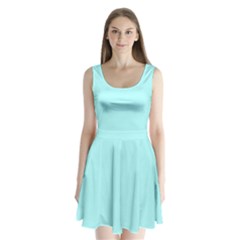 Italian Sky Blue	 - 	split Back Mini Dress by ColorfulDresses