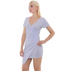 Nimbus Cloud	 - 	short Sleeve Asymmetric Mini Dress by ColorfulDresses