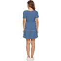 Queen Blue	 - 	Tiered Short Sleeve Babydoll Dress View4