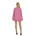 Aurora Pink	 - 	Round Neck Long Sleeve Bohemian Style Chiffon Mini Dress View4