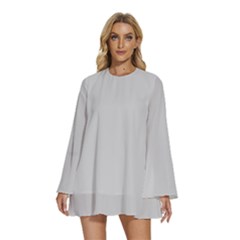 Grey Goose	 - 	round Neck Long Sleeve Bohemian Style Chiffon Mini Dress