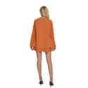 Halloween Orange	 - 	Round Neck Long Sleeve Bohemian Style Chiffon Mini Dress View4