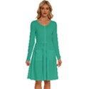 Mountain Meadow Green	 - 	Long Sleeve Dress With Pockets View1