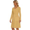 Sunset Gold	 - 	Long Sleeve Dress With Pockets View2