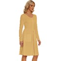 Sunset Gold	 - 	Long Sleeve Dress With Pockets View3