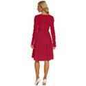 Space Cherry Red	 - 	Long Sleeve Dress With Pockets View4