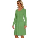 Bud Green	 - 	Long Sleeve Dress With Pockets View2