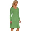 Bud Green	 - 	Long Sleeve Dress With Pockets View3