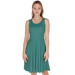 Celadon Green	 - 	knee Length Skater Dress With Pockets by ColorfulDresses