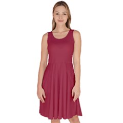 Big Dip Ruby Red	 - 	knee Length Skater Dress With Pockets by ColorfulDresses