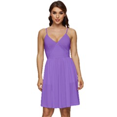 Iris Purple	 - 	v-neck Pocket Summer Dress by ColorfulDresses