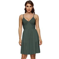 Kombu Green	 - 	v-neck Pocket Summer Dress by ColorfulDresses