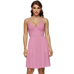 Mauvelous Pink	 - 	v-neck Pocket Summer Dress by ColorfulDresses