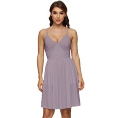 Deauville Mauve	 - 	v-neck Pocket Summer Dress by ColorfulDresses