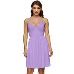 Lovely Lilac Purple	 - 	v-neck Pocket Summer Dress by ColorfulDresses