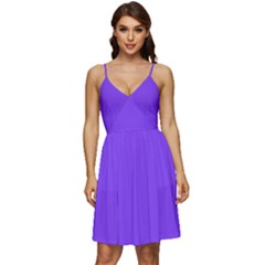 Lovely Purple	 - 	v-neck Pocket Summer Dress by ColorfulDresses