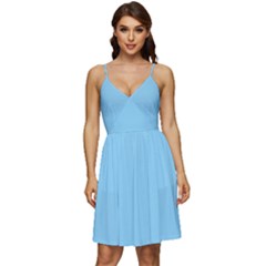 Baby Blue	 - 	V-Neck Pocket Summer Dress