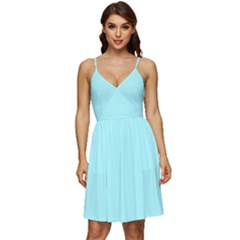 Italian Sky Blue	 - 	v-neck Pocket Summer Dress by ColorfulDresses