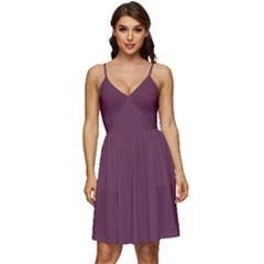 Wine Dregs	 - 	v-neck Pocket Summer Dress by ColorfulDresses