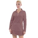 Copper Rose Brown	 - 	Long Sleeve Casual Dress View1