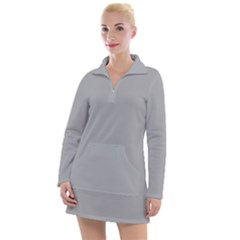 Chalice Silver Grey	 - 	long Sleeve Casual Dress by ColorfulDresses