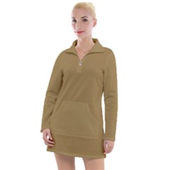 Bronze Mist	 - 	long Sleeve Casual Dress by ColorfulDresses